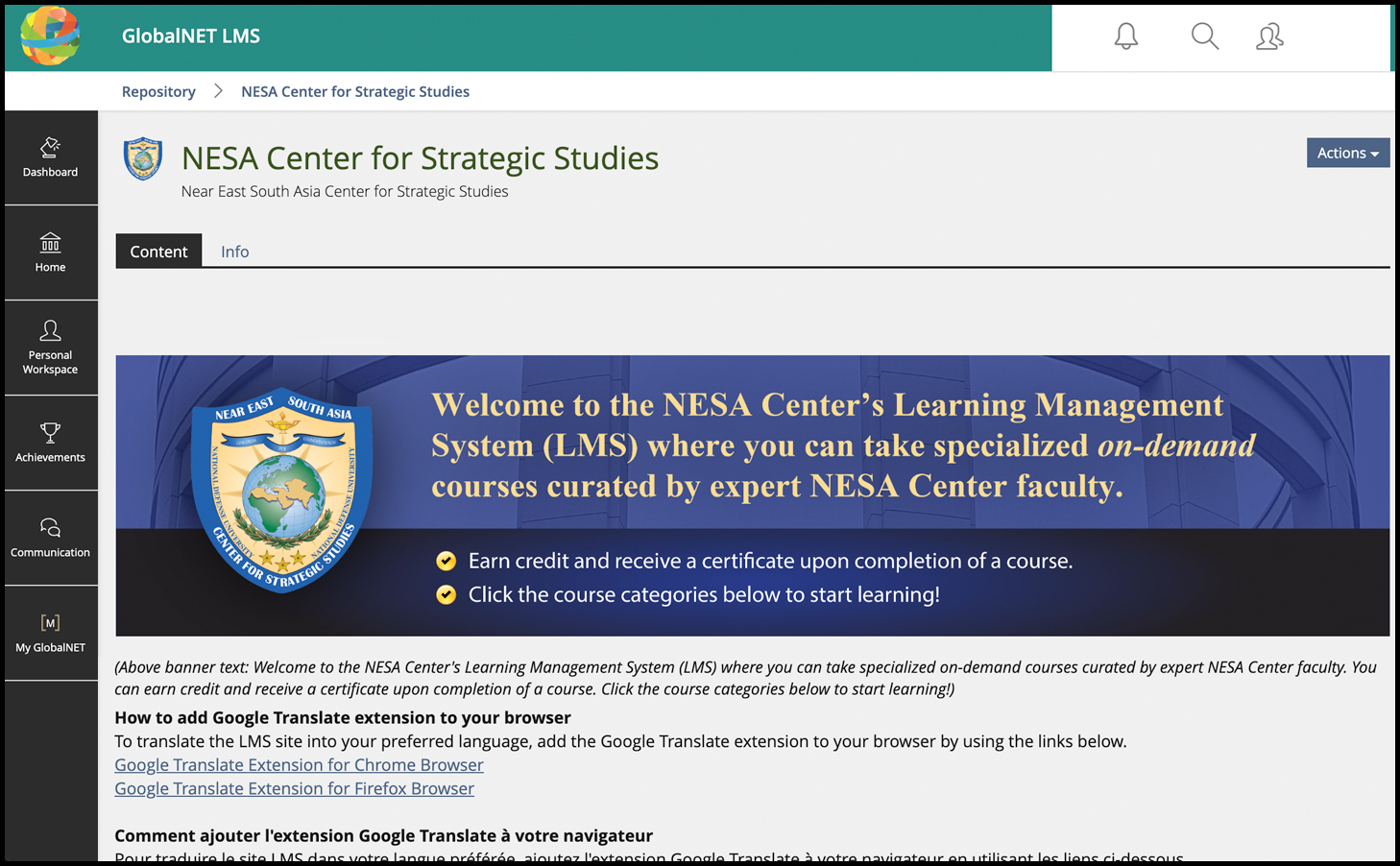 The NESA Center Launches Online, OnDemand Courses for Alumni Near